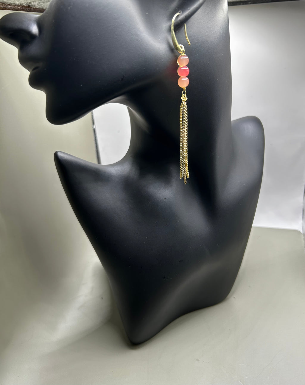 Sunset Ember Tassel Earrings