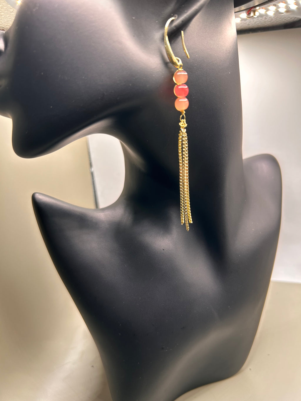 Sunset Ember Tassel Earrings