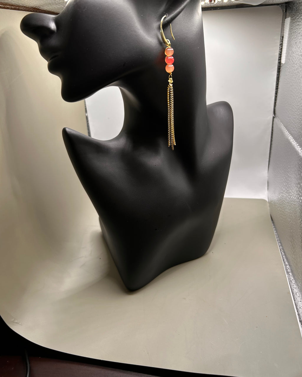 Sunset Ember Tassel Earrings